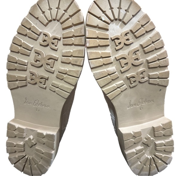 Sam Edelman ‘Lydell’ Mixed Media Suede and Ribbed Knit Combat Boot Size 8.5 - Picture 12 of 13